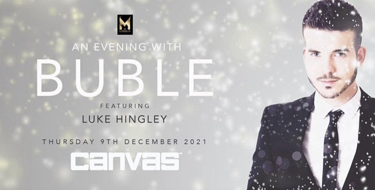 PureBmth's tweet photo. The Countdown to Christmas is here… 

NEXT MONTH we will be hosting our Christmas VIP party &amp; evening with Buble on 9th December @ Canvas, Bournemouth 💥

➡️✨Get your tickets now https://t.co/p0qy07HO6C https://t.co/OyRViqvIst