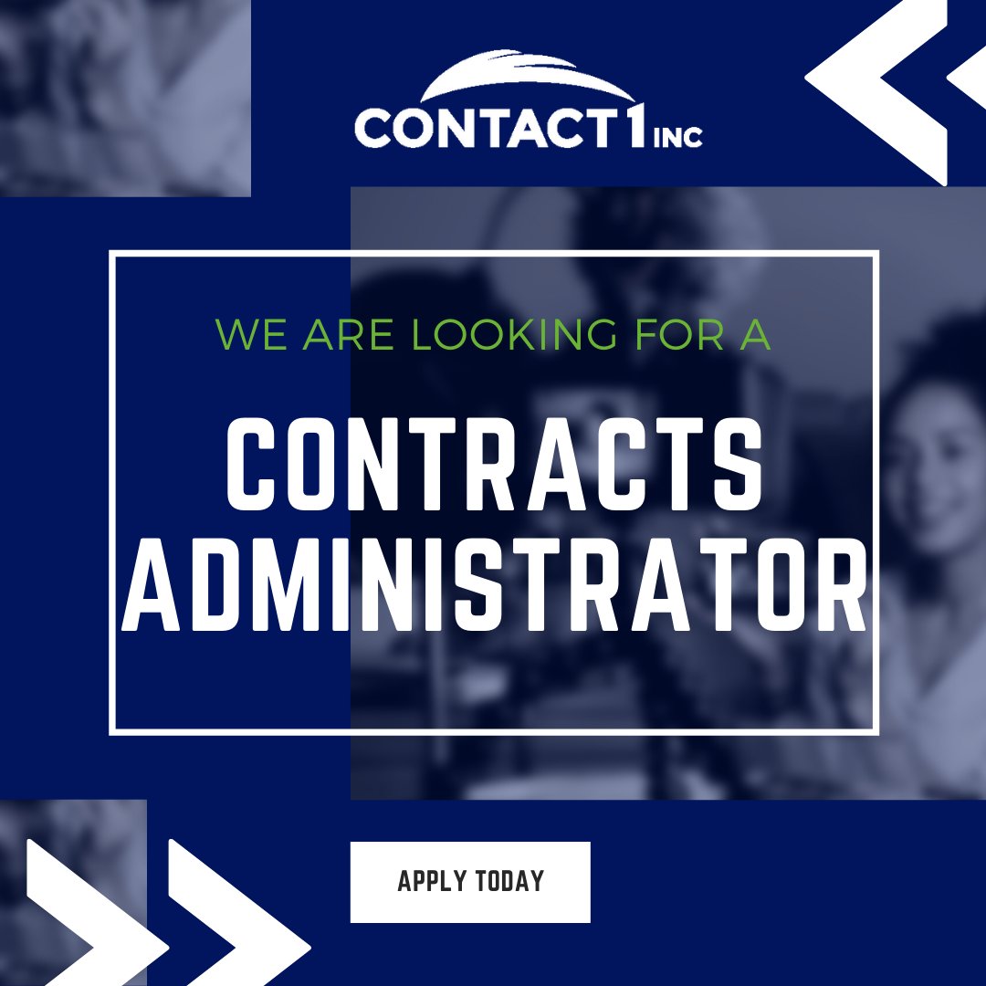 contact1inc's tweet image. Check out our new Hot Job! Do you have experience as a Contracts Administrator? This is a great opportunity to make a positive impact and work with a mission-driven non-profit organization. Apply today! buff.ly/3GTZnls #hotjob #contractsadmin #dcjobs