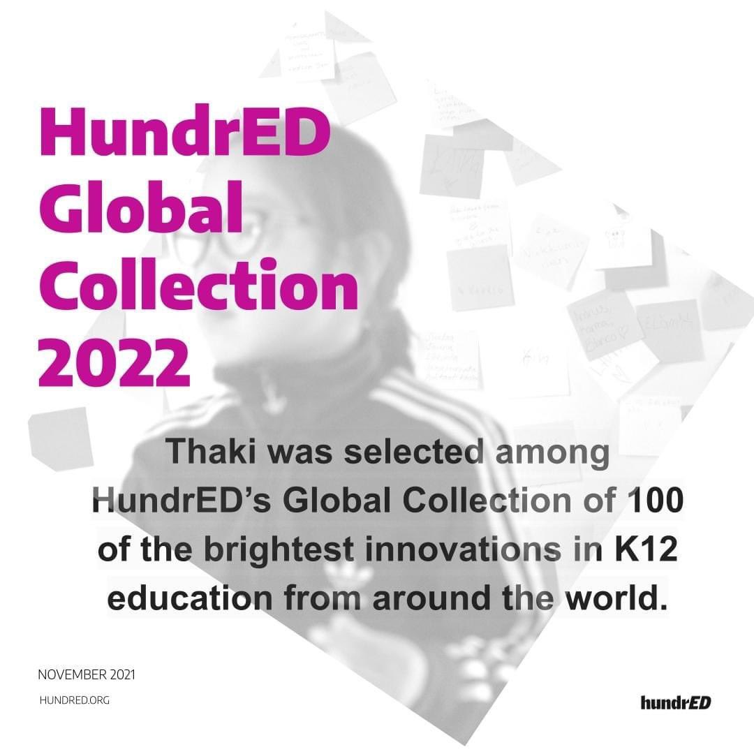 Thaki_Unlocks's tweet photo. Happiness times HundrED! At last, we can share with all of you that @Thaki_Unlocks was selected among @HundrEDorg’s Global Collection of 100 of the brightest innovations in K12 education from around the world
#awards #recognition #hundred #thaki #winning #education https://t.co/CiRU8FxqYU