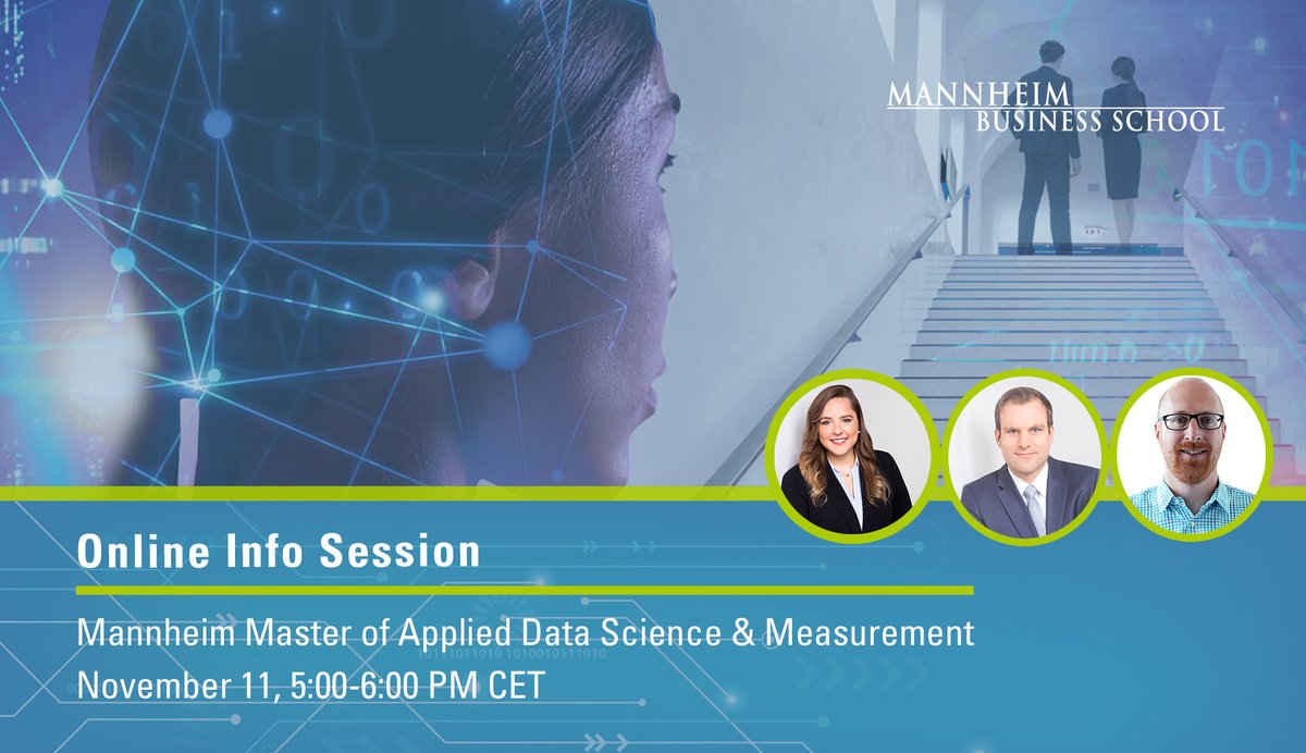 MannheimBSchool's tweet photo. Enhance your data collection and analysis skills while pursuing your career with the Mannheim Master of Applied #DataScience & Measurement! Learn more about the online master's program on Nov 11, 5 pm CET.
https://t.co/k1MNDjh3RW #MannheimerForLife #analytics #surveyscience https://t.co/DLNmLNWQLZ