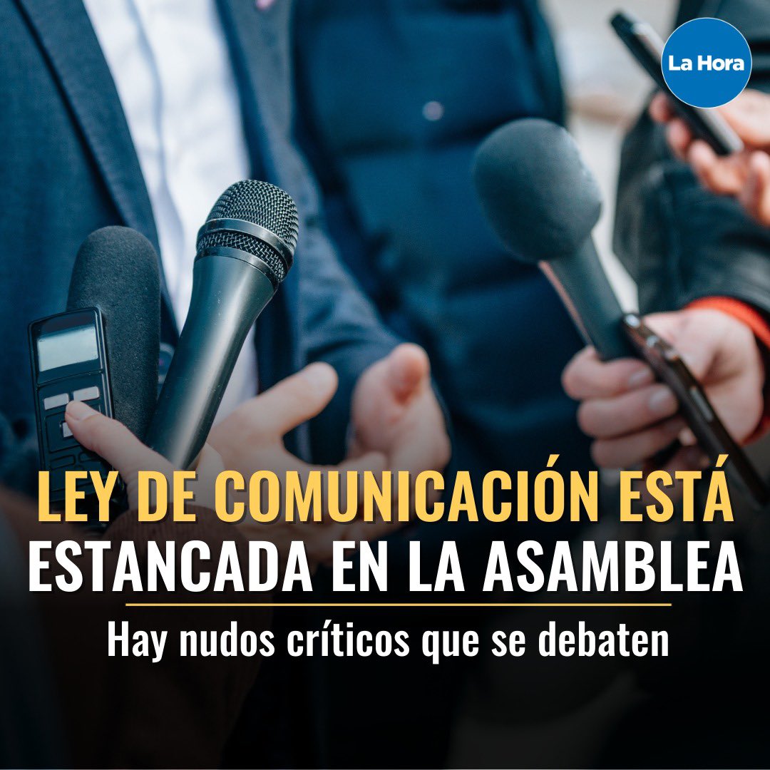 lahoraecuador's tweet photo. La reforma que elimina la Ley de Comunicación sigue atrapada en la @AsambleaEcuador. Conoce qué contienen las propuestas 🤔👉🏼https://t.co/RSGrmalL00 https://t.co/5VFLMxHtUA