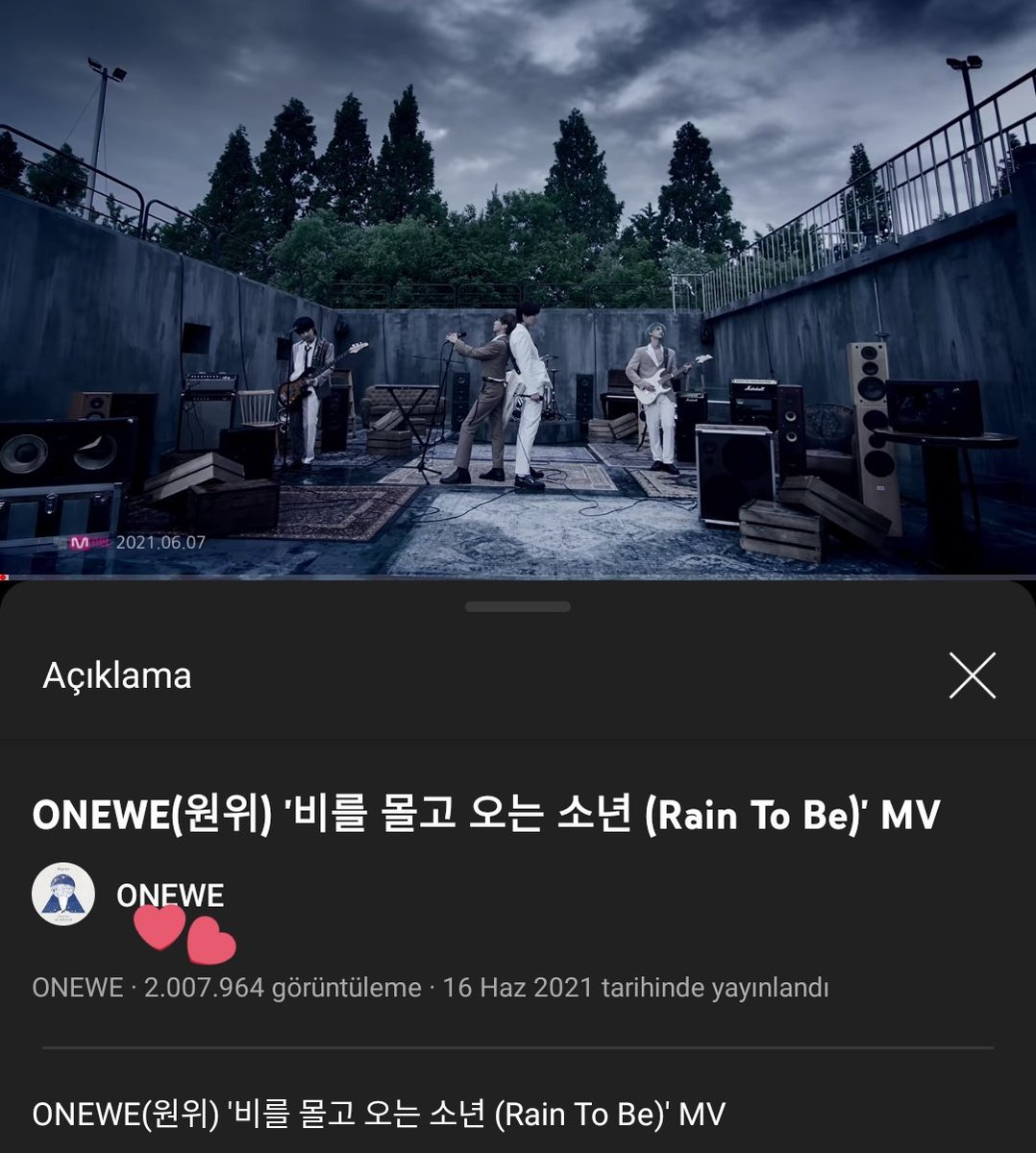 OneweTurkey's tweet photo. [🥳]
"Rain To Be" klibimiz 2 Milyon izlenmeyi geçti! 

☔https://t.co/xl0RE0rlgj

#ONEWE #원위 #PlanetNine_AlterEgo @official_ONEWE https://t.co/Zjnp3ovXrN