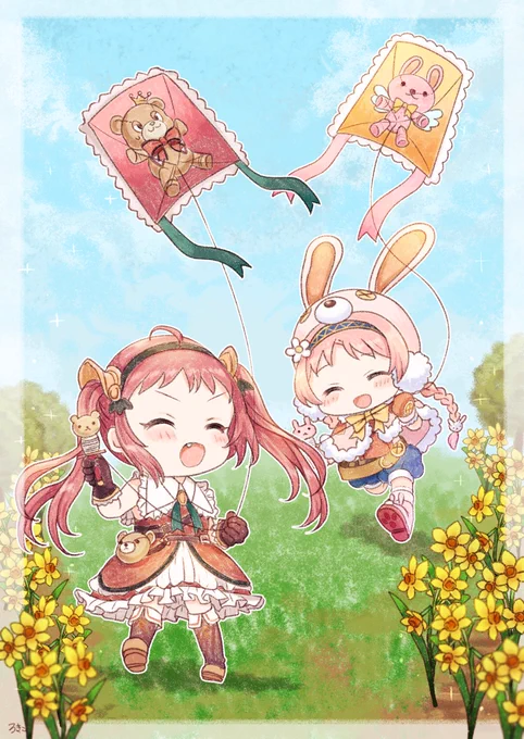 げんきいっぱい、あそぼ〜♪
#デイリーミミちゃん 