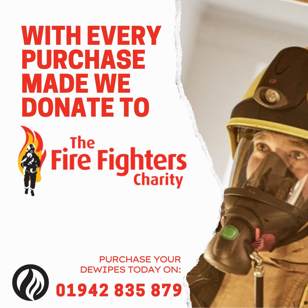 De_Wipe's tweet photo. YOU BUY, WE DONATE!

The Fire Fighters Charity support the mental, physical and social needs of all serving and retired members of the UK's fire family. 

So what are you waiting for? Make your purchase today

Call 01942 835 879 https://t.co/dCkcB2UG2n