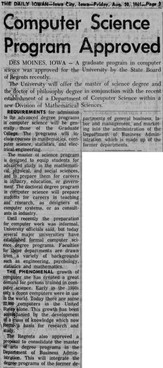 UIowaCS's tweet photo. @uiowa March 1965 😉 #TBT @UIowaAlumni https://t.co/4Rp4DnQiqI