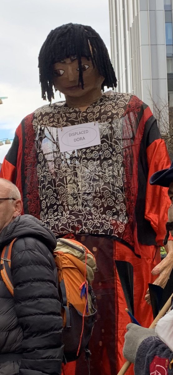 CraftingCOP26's tweet photo. Saw #DisplacedDora at the Glasgow march against #greenwashing yesterday. #COP26 https://t.co/S8tD0X7IWc