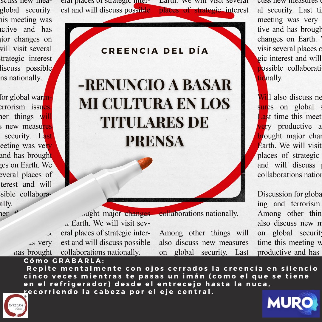 CoachMuro's tweet photo. Tus #creencias #determinan los #resultados de tu #vida #grabate #creenciaspoderosas Comparto la #creencia del #dia del programa #transfórmate te invito a #grabarla en tu #subconsciente Si #ayuda #contactame aquí https: // https://t.co/Ocm9bvO5Qm #felizdia https://t.co/OTra1FVD4K