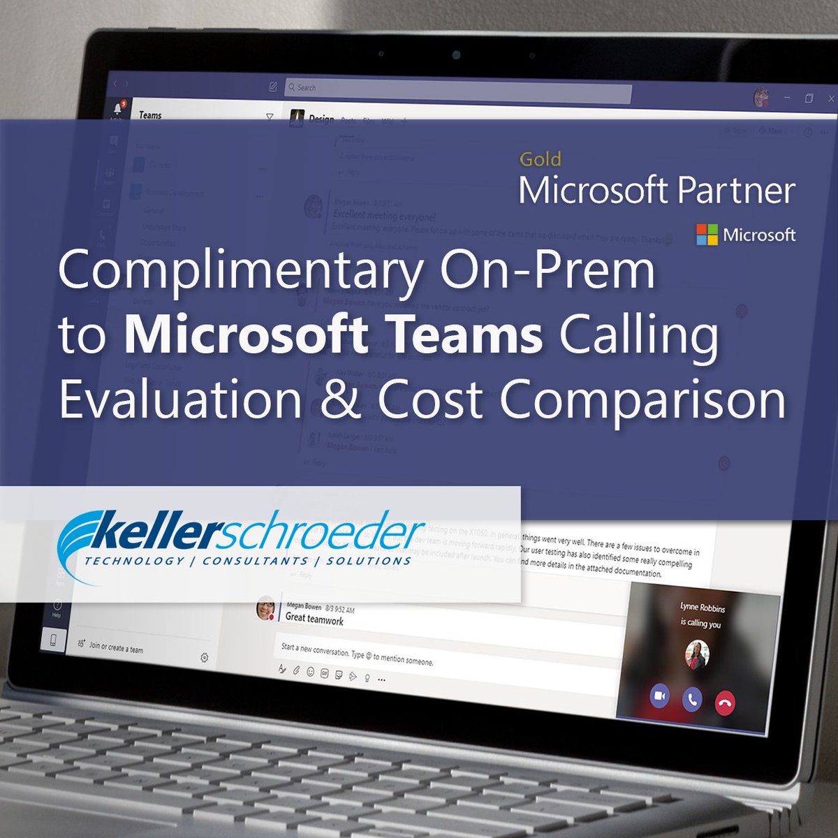 Using Microsoft Teams for your organization? As a Gold Certified Microsoft Partner, let Keller Schroeder enable the virtual calling features your employees need, backed by the security and reliability of Microsoft Teams. #MicrosoftTeams

Learn more: kellerschroeder.com/Teams-calling/