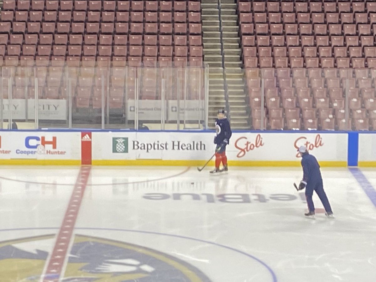 JamesonCoop's tweet photo. Priskie on the ice.

Will make his NHL debut tonight. Grew up in Pembroke Pines, went to first Panthers game when he wasn’t even a month old, dad worked at the arena for several years, played for Jr. Panthers. So awesome. https://t.co/v8sMXNaqrf