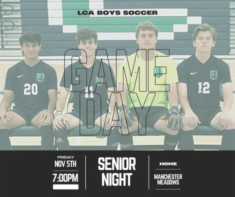 academy_legion's tweet photo. Come out tomorrow night to support our amazing seniors! Last game of the season and senior night, let’s send them off the right way! #wearelca #passion #pride #perserverance @LCAAthletics1 @legion_academy https://t.co/YX48FkuZBO