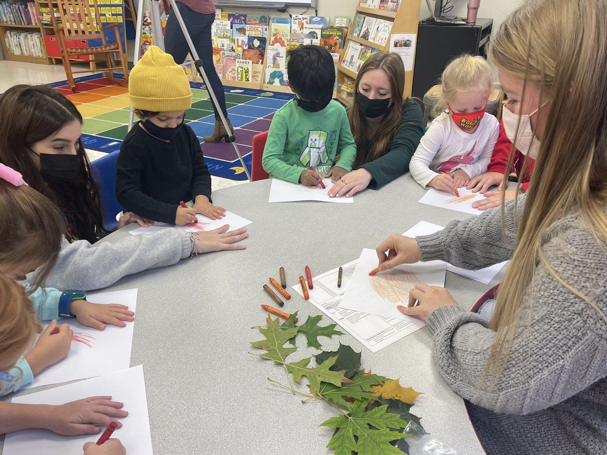 NCHSPreschool's tweet photo. Learning textures by leaf rubbing with Ms Paige #fallweek #bebold203 @NCHSOFFICIAL @NCHSRedhawksCTE @Naperville203 https://t.co/HSHWjz1aRr