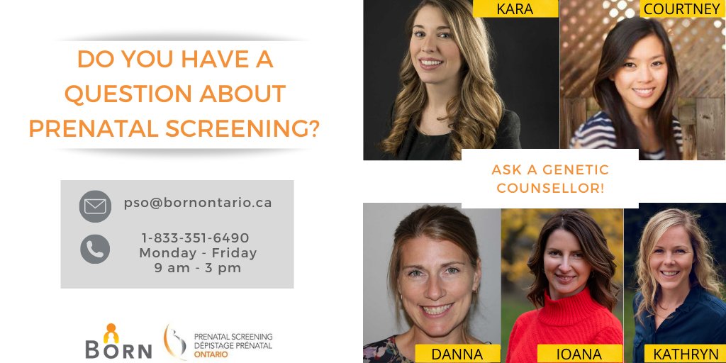 Did you know today is Genetic Counsellor (GC) Awareness Day? Last year, our GCs responded to 455 inquiries from pregnant individuals, health-care providers, and other stakeholders. Reach out with #PrenatalScreening questions or if you want to learn about genetic counselling!