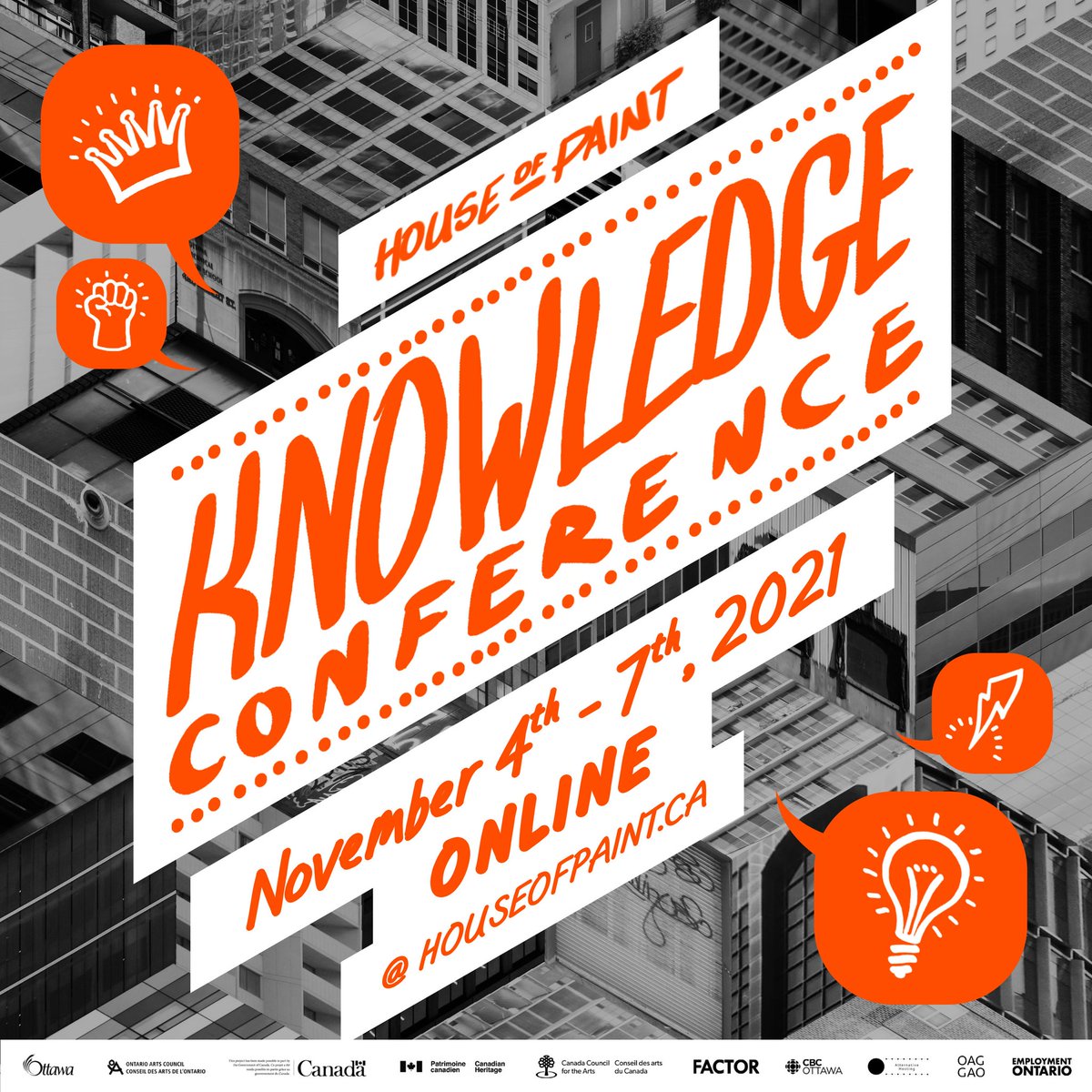 OttawaFestivals's tweet photo. The @HouseofPainT #HipHop #KnowledgeConference is in full swing! Connect to the #OttMusic community in workshops, conversations and more Nov 4-7 🎶

Registration info 👉 https://t.co/HqhXVYRIR3 https://t.co/LdzYEJhTbZ