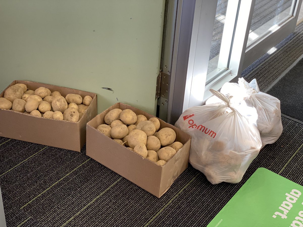 When you live in potato country…thanks to our lovely customer for a treat for the team!