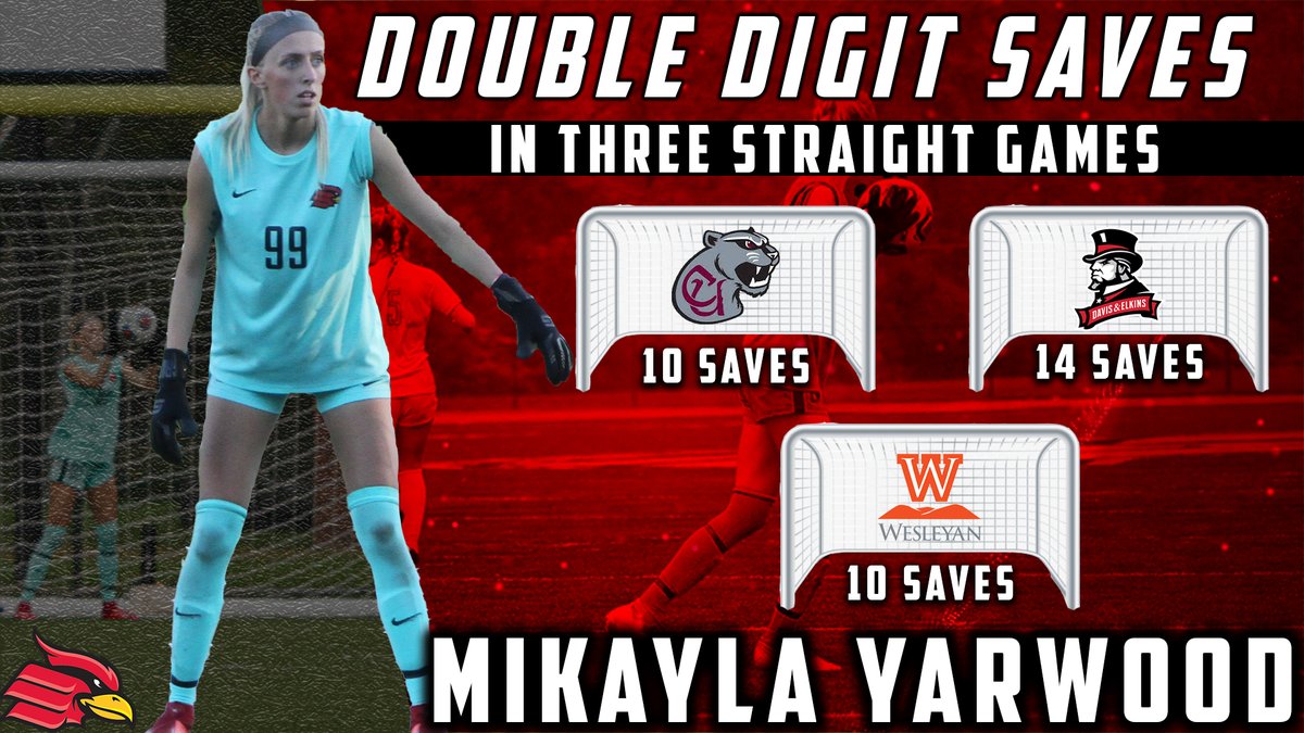 It has been a busy couple of games for <a href="/mikaylamarayd/">Mikayla</a>, but she is putting in work!

She made 10 saves last night against West Virginia Wesleyan, and has three straight games with double digit saves for <a href="/WU_Soccer/">Wheeling U Women's Soccer</a> #GoCards