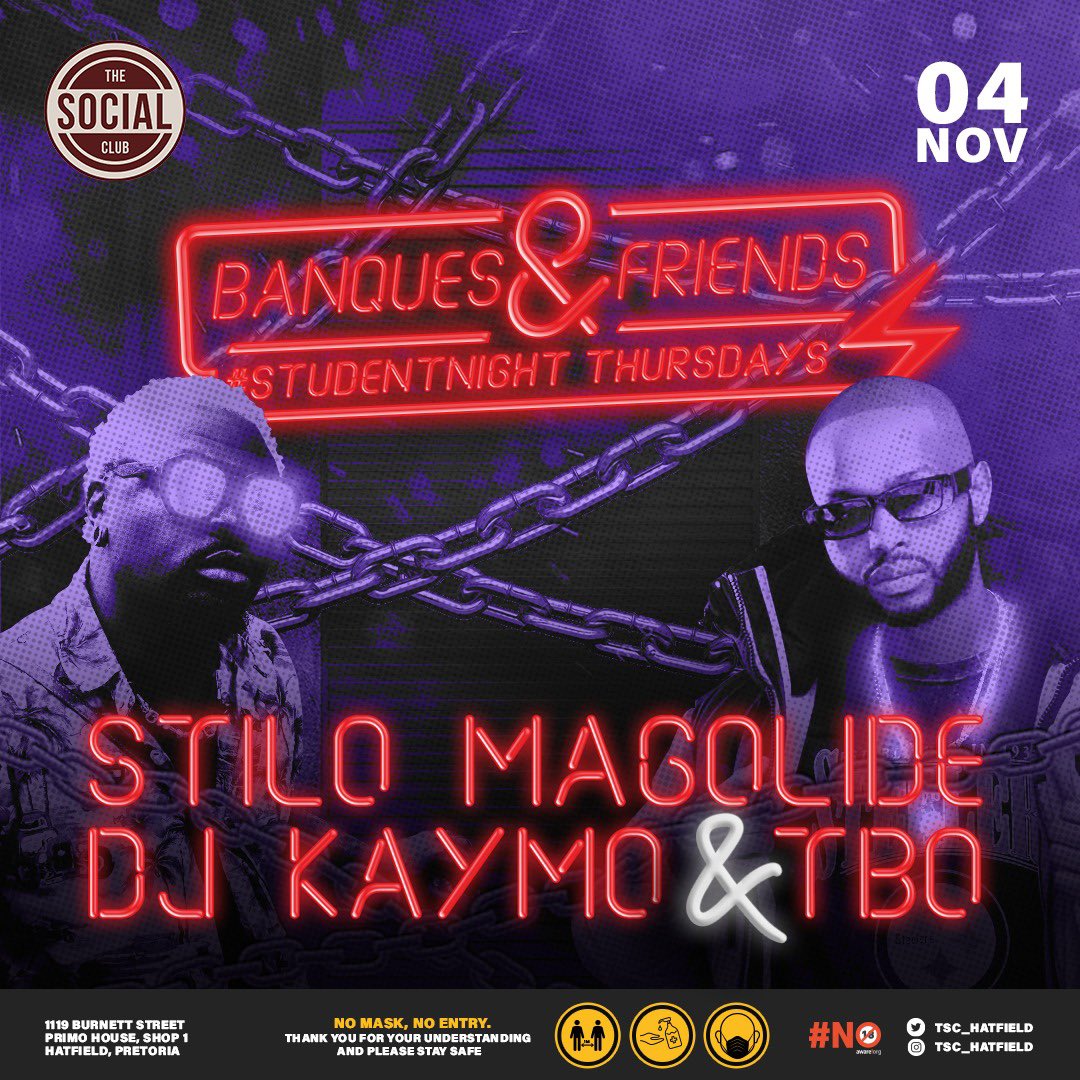 Banquesz's tweet photo. 👿BANQUES &amp; FRIENDS👿

Guest: @DJKaymoworld_ @StiloMagolide_ 

#BanquesandFriends
#HomeOfStars
#EveryThursdays 
@TSC_hatfield https://t.co/zbD4FT0Y5w