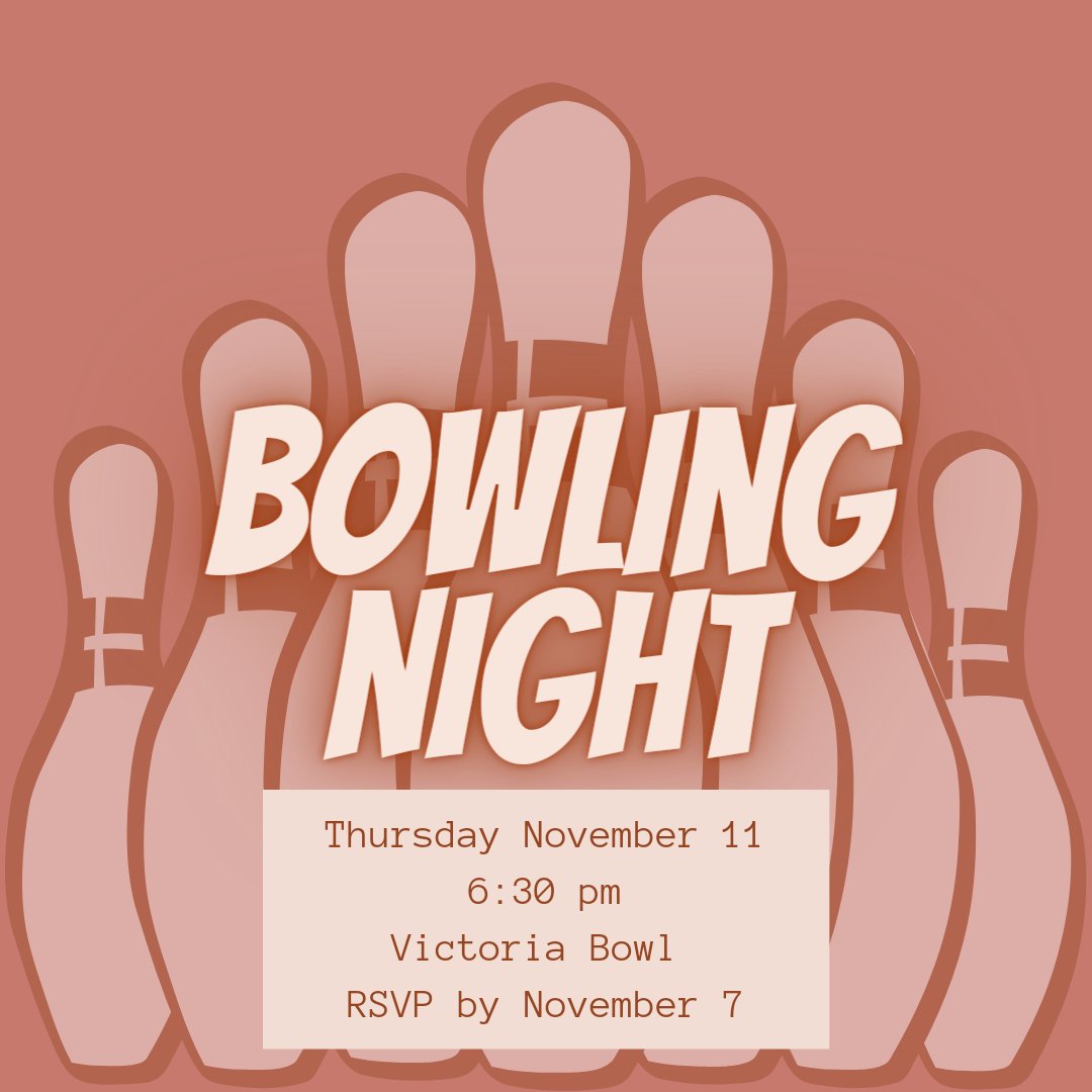 We just know this event will be right up your alley... the AGP will be hosting a bowling night at Victoria Bowl on Thursday November 11 at 6:30pm and we can't wait to see you all there! Be sure to check out the link in our bio for more details and to sign up before November 7
