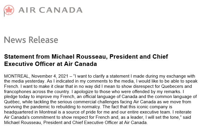 Air Canada tweet media