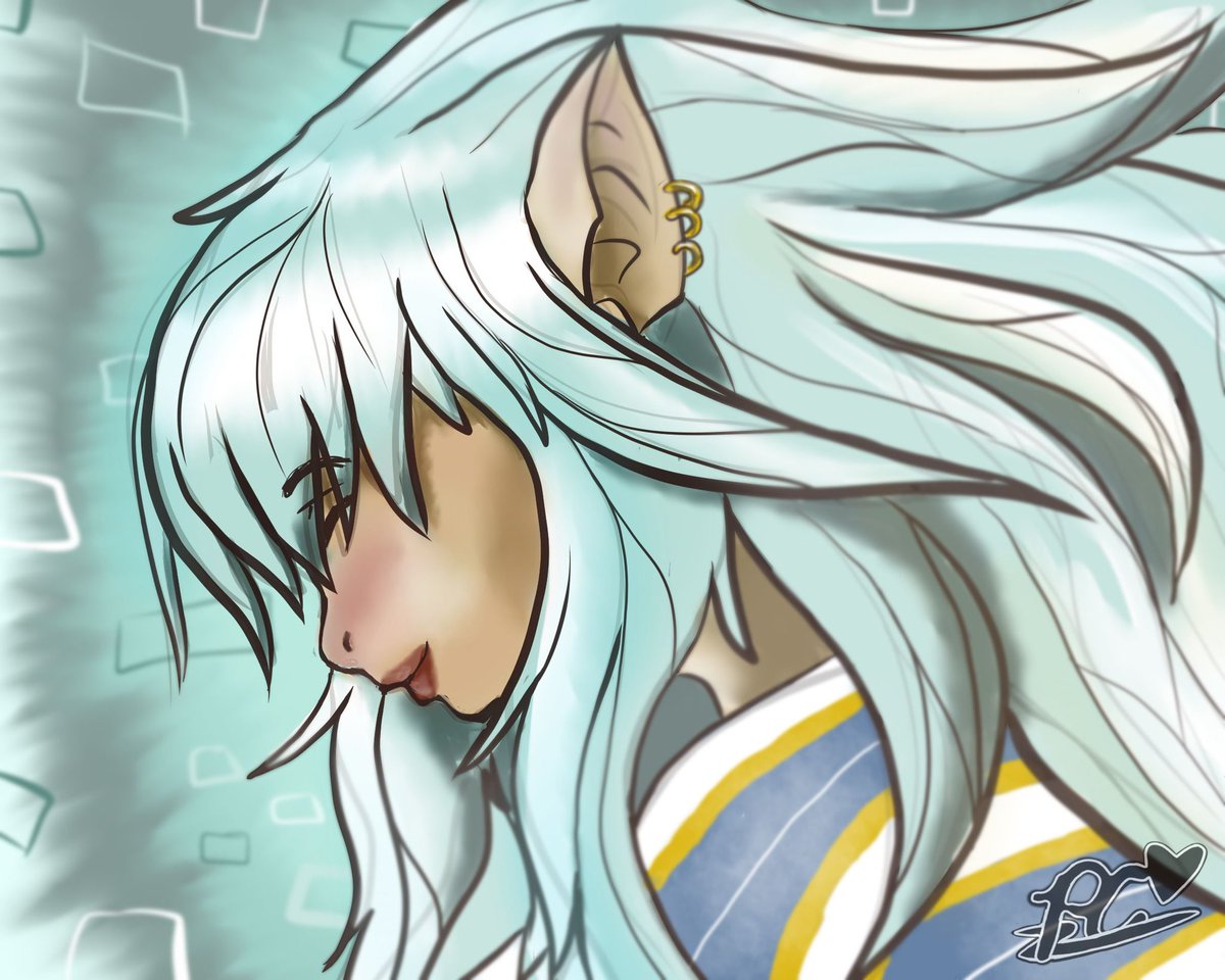PonderingCritt0's tweet photo. It has been a little while since I’ve done anything digital, so here’s a recent piece I made to get back into it. Hope you like it!
#digitalart #elf #elfear #furryartist #turquoise #bluehair https://t.co/QjTsiBqtCJ