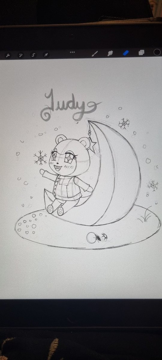 Hobbymum's tweet photo. Working on a picture of my favourite, Judy! 
#ACNH #AnimalCrossingNewHorizons #acnhfanart https://t.co/tYIWyZil21
