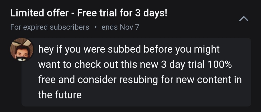 If you are an expired subscriber of mine on @OnlyFans I'm running a FREE 3 day trial for you boo ?

#onlyfanspromo