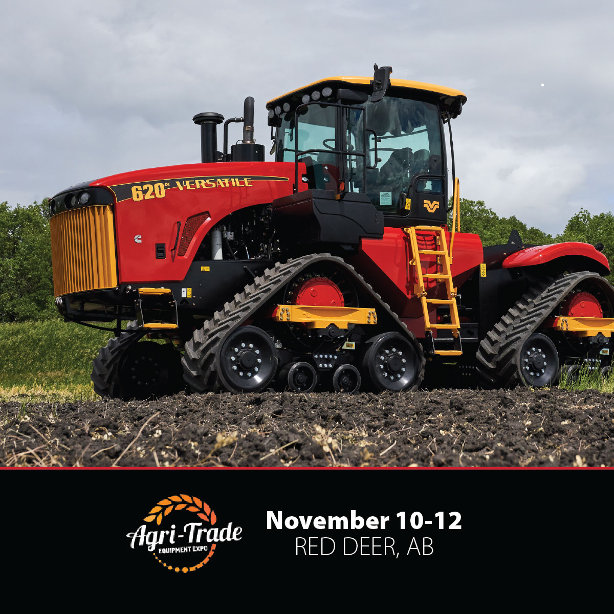 Versatileag1's tweet photo. We're excited for the upcoming Agri-Trade Equipment Expo in Red Deer, AB (November 10-12). We hope to see you there! #VersatileAG #AgriTrade21 #WestCdnAg #Tractors #farmequipment https://t.co/j4fGx8s3qG