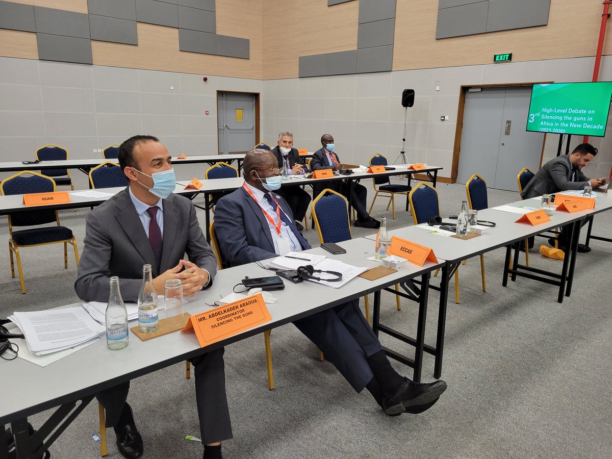 AUC_PAPS's tweet photo. #3rd_High_Level_Debate on #Silencingtheguns is expected to chart the way forward on implmn' of the silencing the guns initiative in the new decade in line wz AU AssemblyDecision adopted in Dec 2020 &amp; the Monitoring &amp; Evaluation framework adopted by #AUPSC in May 2021 @STGinAfrica https://t.co/YnWgAPOXK1