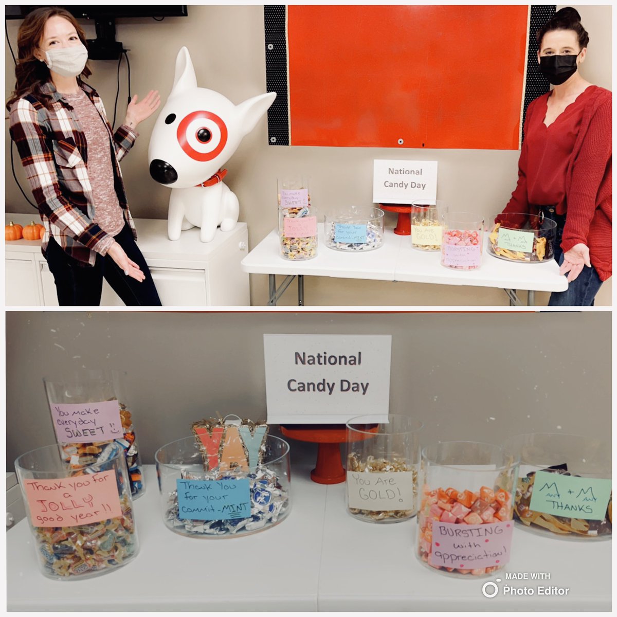 NicoleMaz624's tweet photo. #T0624 Celebrating the team with a few sweet treats on this National Candy Day ! Thank you for all your hard work!  🎯 @TargetCher @aleahmarie19 @mollyverhoff @LydiaJaneTarget https://t.co/VSOSpjftvJ