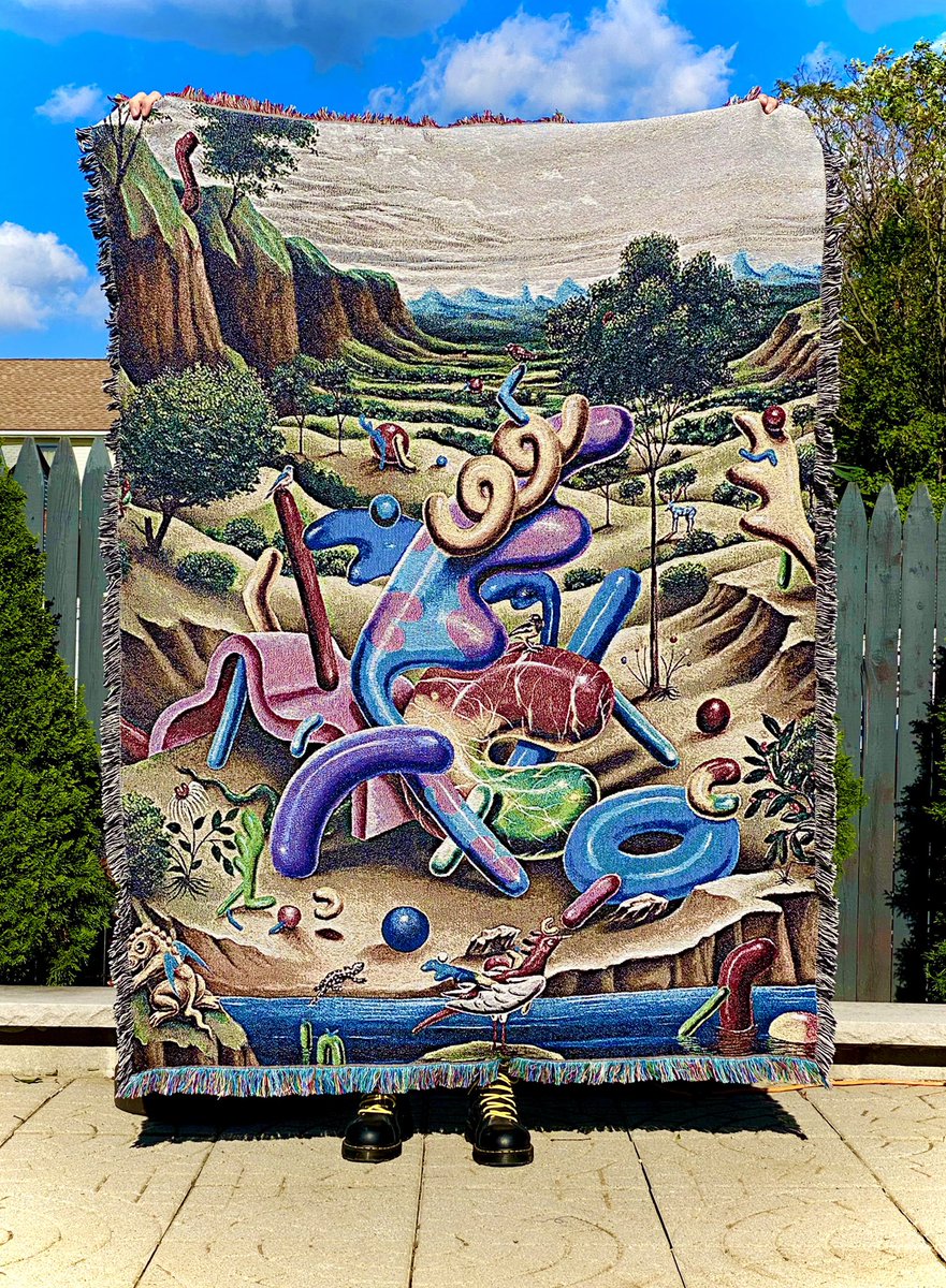Pedrobaez89's tweet photo. “A moment inBetween time” available for bidding now on @withFND 🥺❤️🙏(24” x 36” oil on canvas) this NFT includes the physical and a huge woven tapestry blanket of the painting!  ☺️ help me spread the word twitter fam ⚡️❤️🙏🪐🔥 https://t.co/Ij1upnnX8r