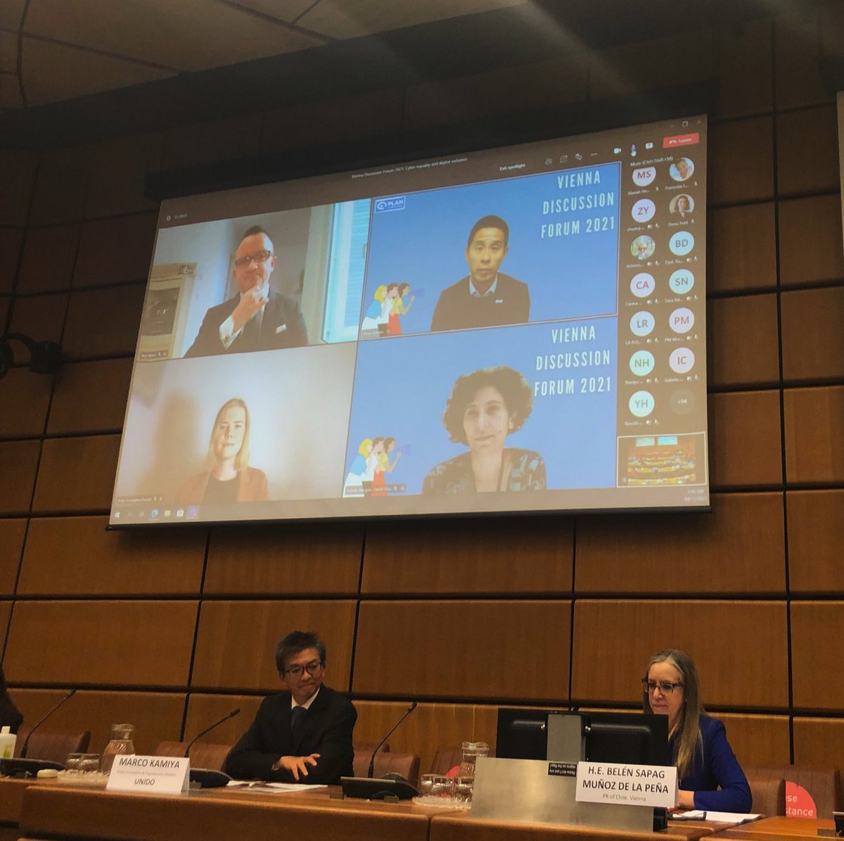 KjerstiEAnders1's tweet photo. 🇳🇴 happy to cohost Vienna Discussion Forum #VDF2021 today. Important message from @PlanNorge on digital security, education &amp; inclusion. Thank you @BSapag for great job chairing. @UNODC @UNIDO @NorwayinVienna https://t.co/bGVVSzI6Pf