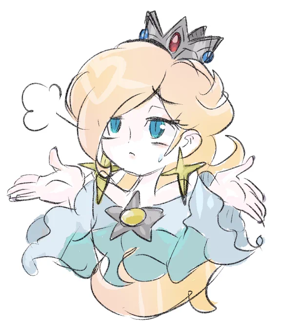 #日記 #ロゼッタ #らくがき #Rosetta #Rosalina  この表情好きです、マリパ発売嬉しやです。 