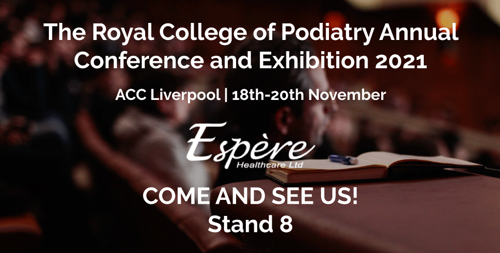 verrutop's tweet photo. We're pleased to be attending @RoyColPod Annual Conference and Exhibition from Thursday 18th November - Saturday 20th November. We'll be at stand 8 so pop over if you would like to discuss Verrutop or @AbicinNail with the friendly @EspereHealth team! https://t.co/rcOvi8n5tl