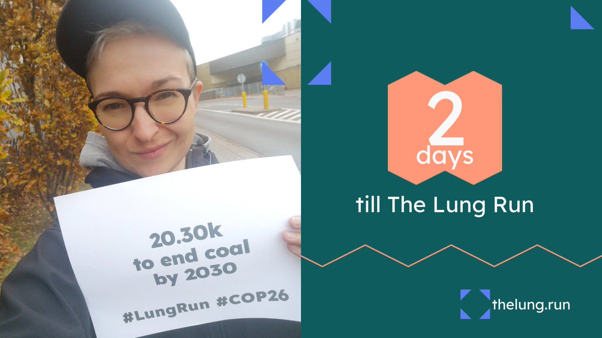 ceebankwatch's tweet image. ⏰With only 2 days to go, our runners and walkers are set and ready to go! Join the #LungRun community and tell decision-makers gathered at #COP26 that inaction must end. 📢📢📢There is no more space for #coal! 💪 thelung.run