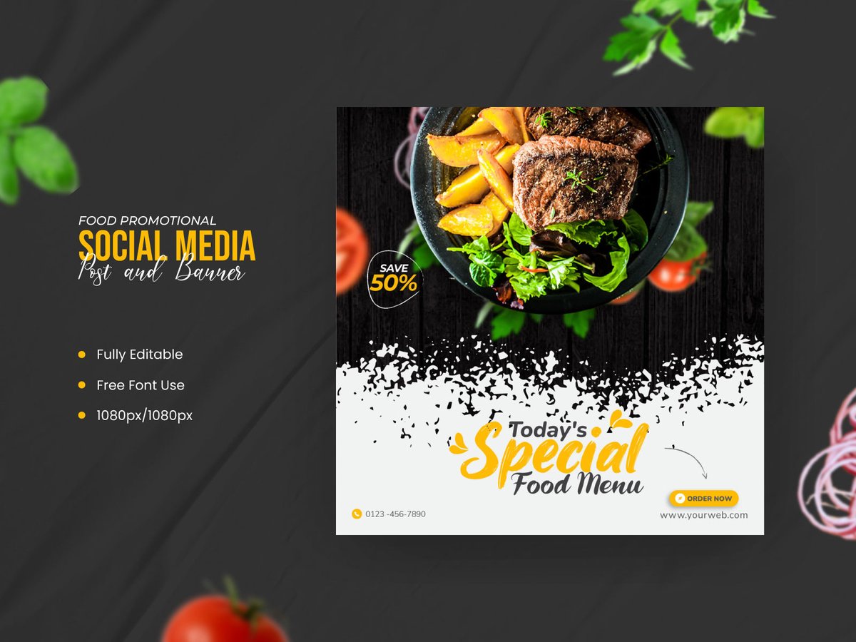 Food Promotional Social media post or banner design 

dribbble.com/designerasif

#socialmedia #socialmediapost #socialmediabanner 
#corporate #instagram #instagrampost #instagrampostdesign #instagrambanner #banner #webbanner #design #facebookpost #facebookbanner #ads #productbanner