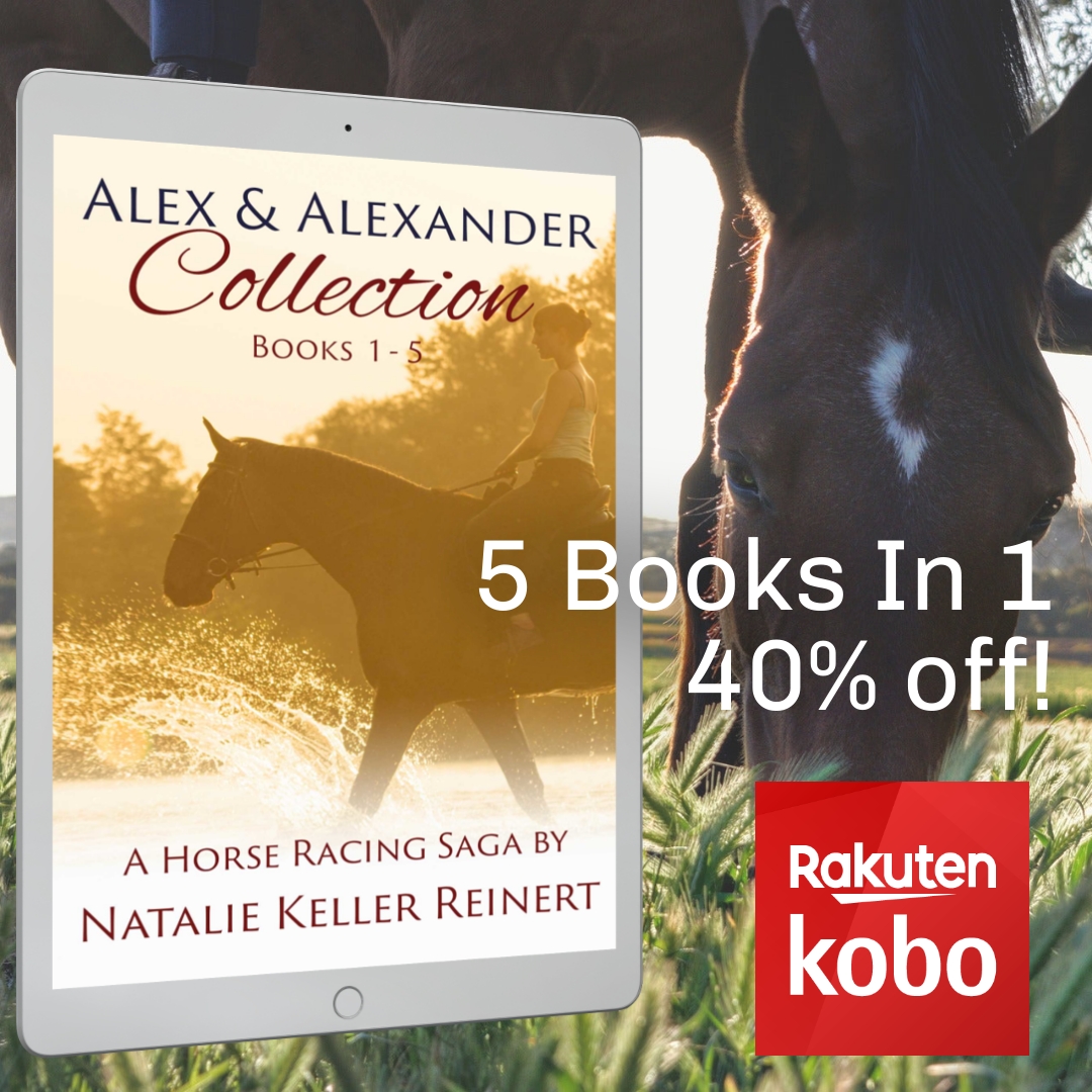 Kobo is having an ebook boxset sale, and the Alex &amp; Alexander #HorseRacing series is included! Get five books in one with the Alex &amp; Alexander Collection and save 40% with promo code 40NOV - kobo.com/us/en/ebook/al…

#horsebooks #breederscup #ebookdeals