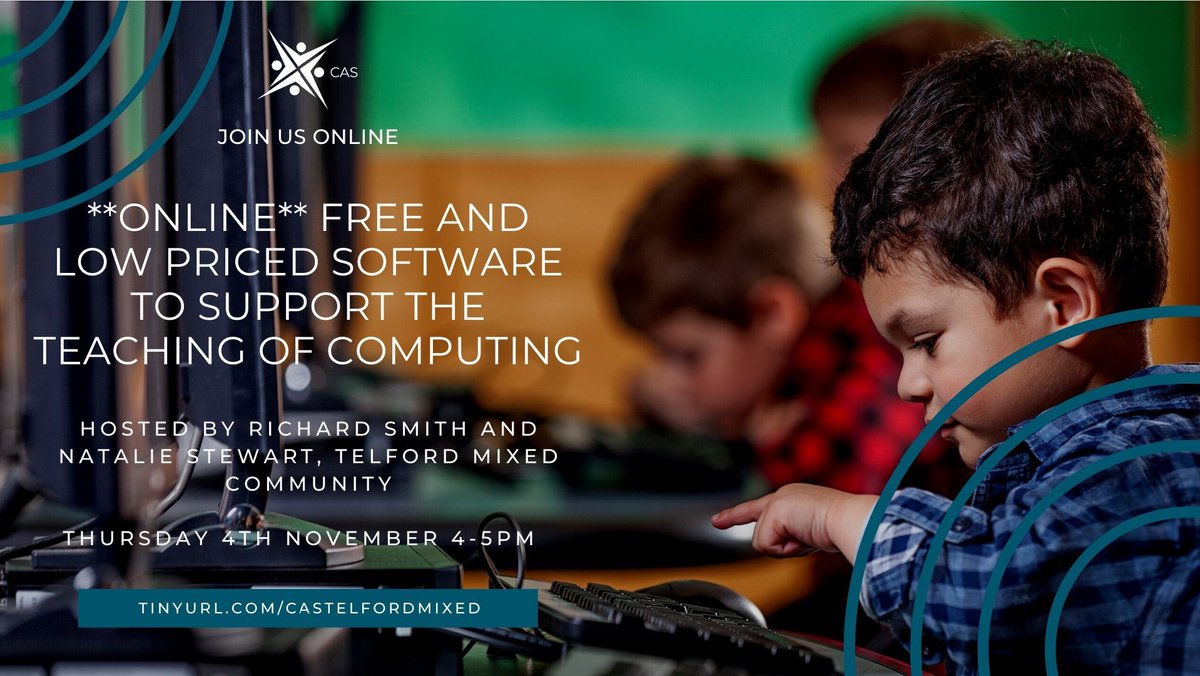 casmidlands's tweet photo. Almost time to join @amazingict + @Nattieem as they share some of their top choices in free and low priced software to support the teaching of Computing. 

4-5pm today.

✅Book your free place https://t.co/87rSLMsRI0 https://t.co/DeuhJC1aBa