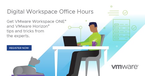 Are you joining the upcoming Digital Workspace Office Hours sessions? You'll gain direct access to #VMware experts and learn the capabilities of VMware's Digital Workspace solutions. Register here: infl.tv/jPmh