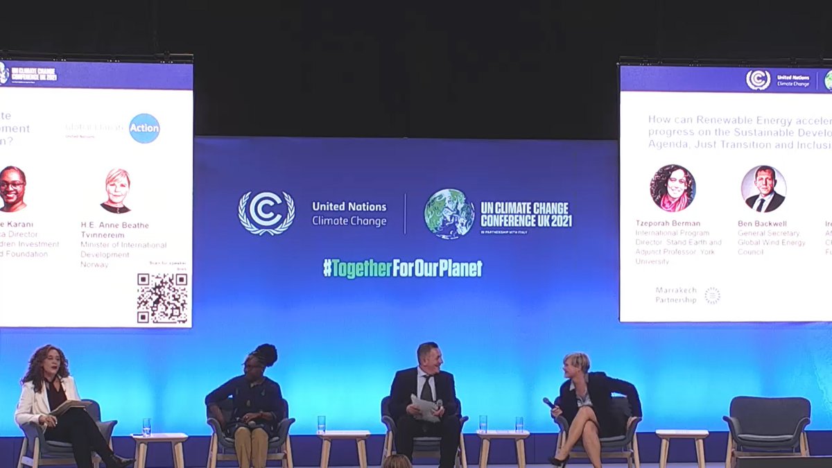 IRENA's tweet photo. How can structural change reshape #fossilfuel powered economies &amp; at the same time accelerate progress on #SDGs &amp; a #justtransition. 

#CO26 Energy Action event w/ @AndreaMeza76 @CRMinae, @francoislegault, Irene Karani @CIFFchild, @benwindstrategy @GWECGlobalWind &amp; many others. https://t.co/IStqd9M2b1