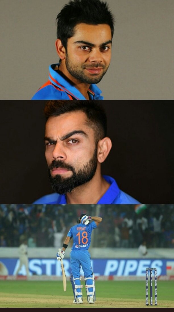 _strangerrrr's tweet photo. Evolution 🙏 @imVkohli 

#HappyBirthdayViratKohli https://t.co/bQhEYE2Nam
