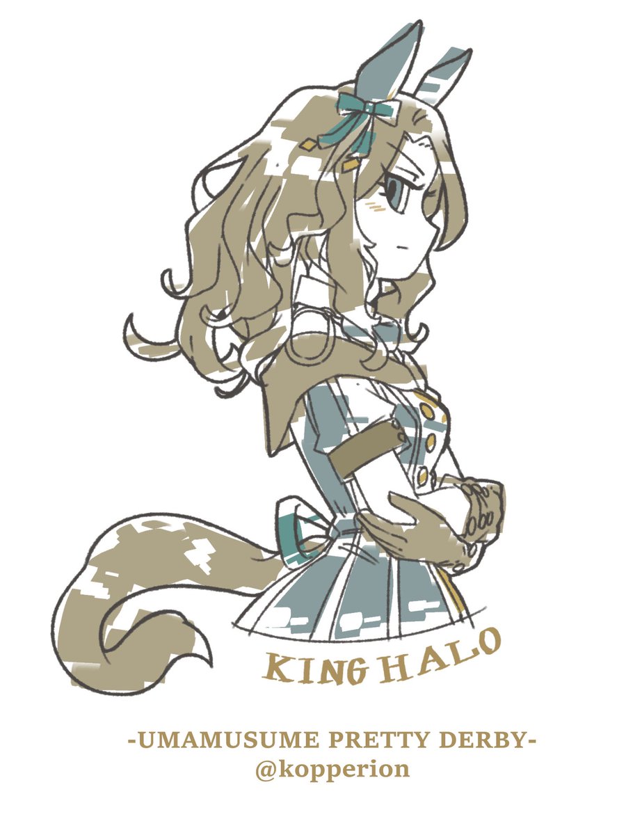 king halo (umamusume) 1girl solo animal ears tail horse ears horse tail horse girl  illustration images