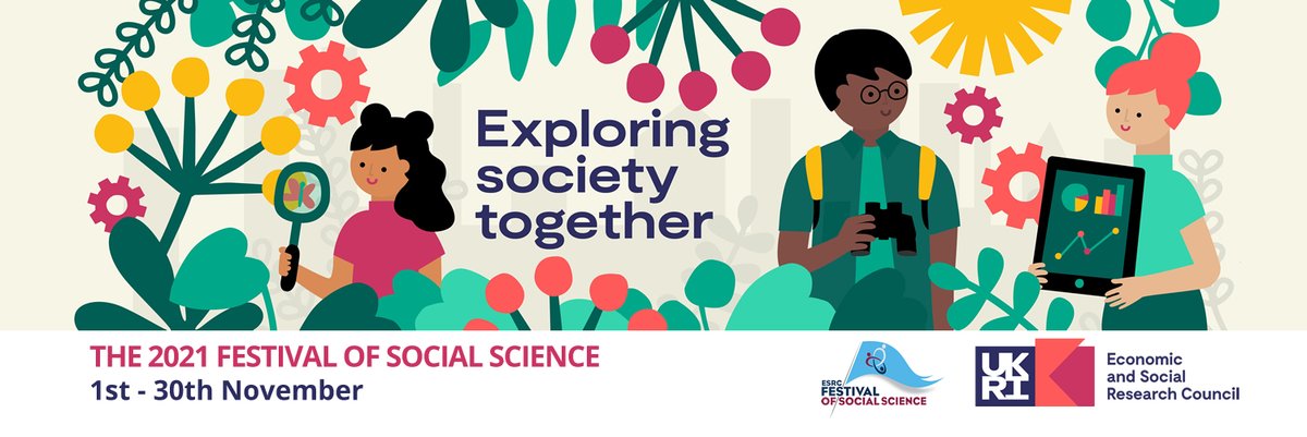 Very excited that #ESRCFestival of Social Science has now started! It runs 1-30 Nov w/online & in-person events across UK, including at our very own @LancasterUni! @FASSEngage @FASSResearch_LU @LancasterFASS 🥳