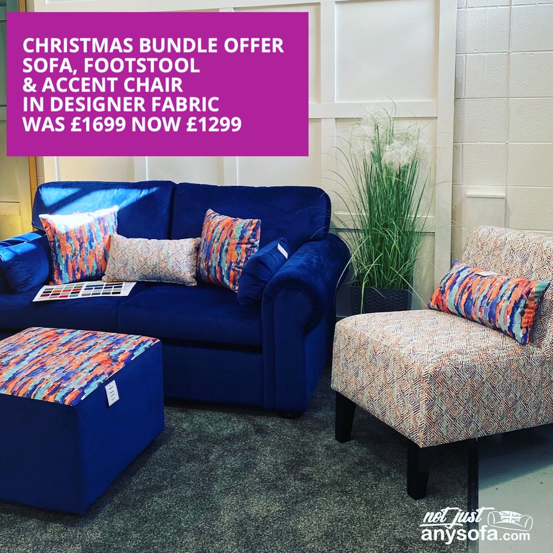 notjustanysofa's tweet photo. Christmas Bundle Deal 🎅🏻

🏷Was £1699
🏷 Now £1299 

Includes:
2.5 Seater Buachaille 
60x60cm Footstool with Accent Top
Accent Chair 
All in Designer Fabric 
Hardwood Railed Frames 
High Density Foam Seat Interiors 
Steel Sprung Base
British Made 🇬🇧 https://t.co/Tw9E8GBAyQ