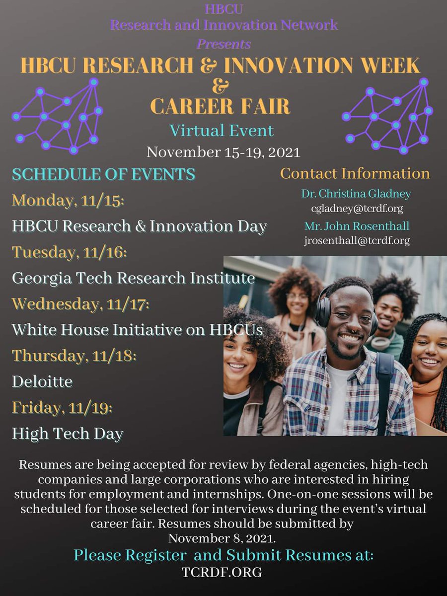conta.cc/3o3MIno
STUDENTS REGISTER TODAY! 
HBCU WEEK &amp; CAREER FAIR
