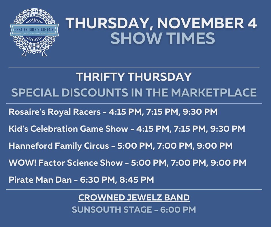 GGSFair's tweet photo. #GGSF2021 Daily Fair Schedule https://t.co/hWntJ5UoG7