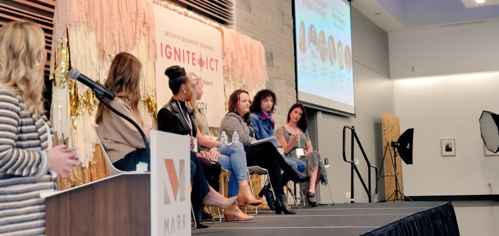 First up is the Entrepreneurship During a Pandemic Panel. 6 amazing and inspiring women telling their stories about how they started their businesses during a pandemic. <a href="/ICTBizJournal/">Wichita Business Journal</a> #WBJIGNITEICT