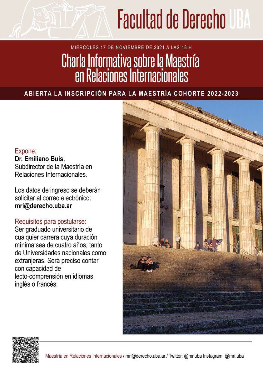 Maestria en Relaciones Internacionales - UBA tweet media