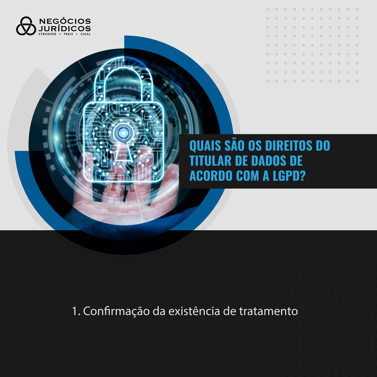 NegociosJur's tweet photo. ⚖️ Quais são os direitos do titular de dados de acordo com a LGPD?

Nos termos do Artigo 17 da LGPD, toda pessoa natural tem assegurada a titularidade de seus dados pessoais e garantidos os direitos fundamentais de liberdade, de intimidade e de privacidade.
++ https://t.co/mGbchWdShy