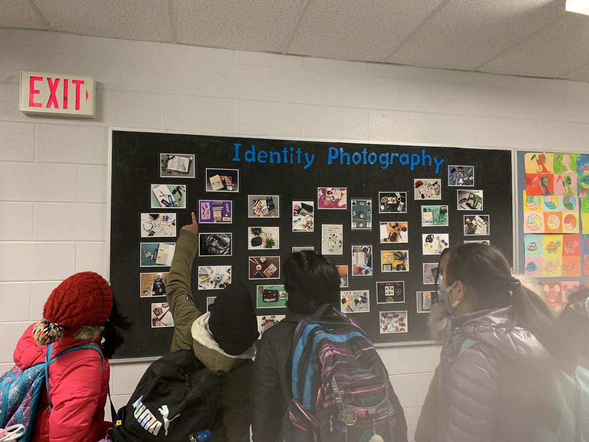 MsLRichards's tweet photo. The excitement as students got to see their printed Identity Flat Lays was incredible.  Amazing to see the creative ways students shared and communicated the important parts of themselves! @DLMS_MS https://t.co/Z75TVJseYP