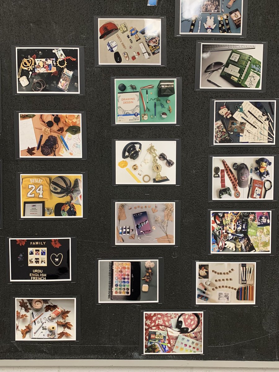 MsLRichards's tweet photo. The excitement as students got to see their printed Identity Flat Lays was incredible.  Amazing to see the creative ways students shared and communicated the important parts of themselves! @DLMS_MS https://t.co/Z75TVJseYP