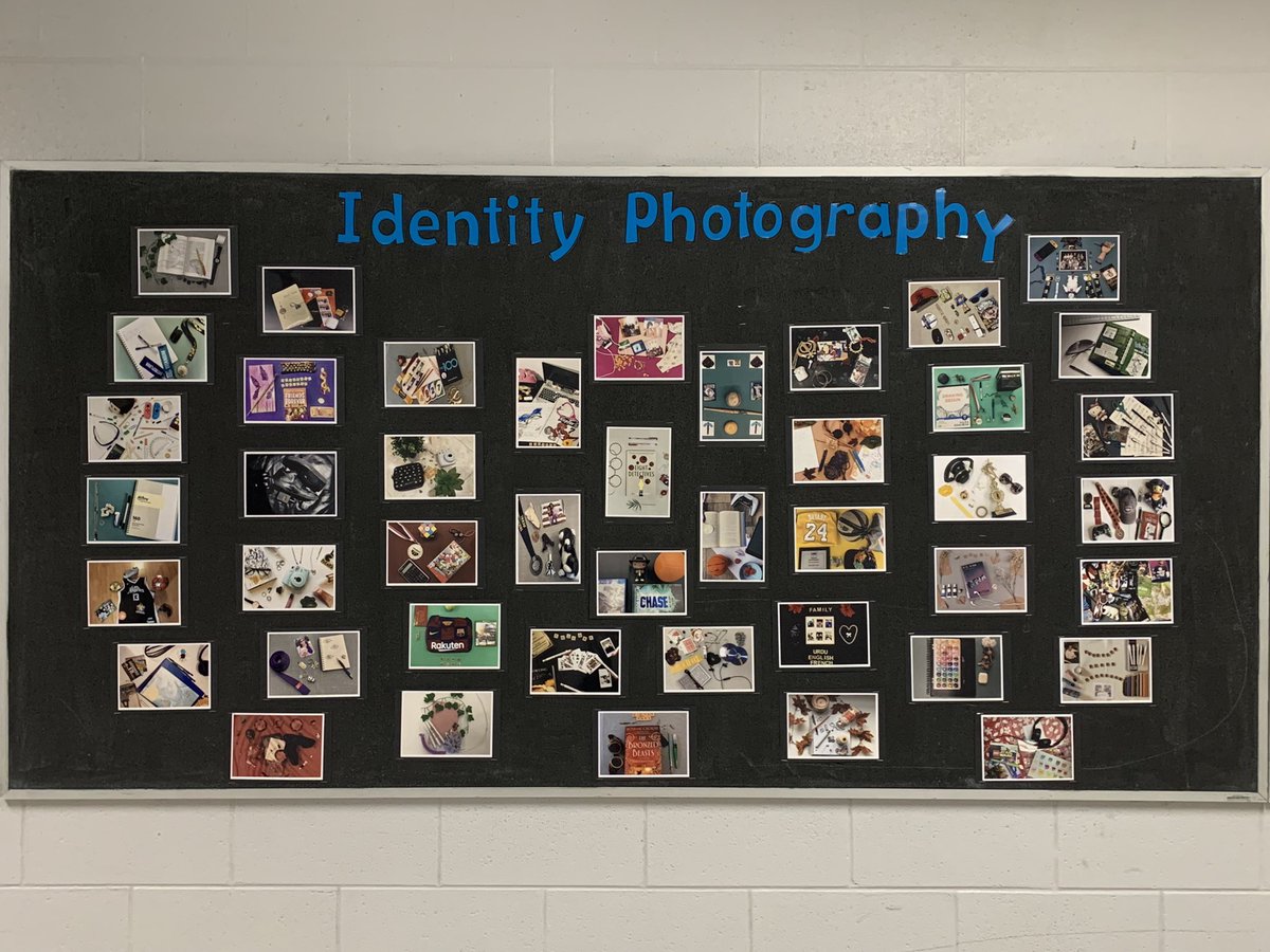 MsLRichards's tweet photo. The excitement as students got to see their printed Identity Flat Lays was incredible.  Amazing to see the creative ways students shared and communicated the important parts of themselves! @DLMS_MS https://t.co/Z75TVJseYP